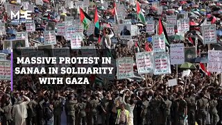 Massive protest in Yemen’s Sanaa in solidarity with Gaza