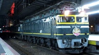 【京の冬の旅50回記念号】EF81-114牽引 特別なトワイライト　大阪駅入線