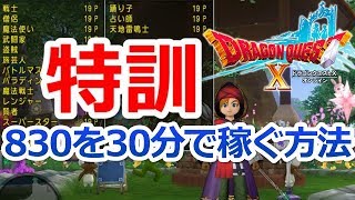 【ドラクエ10】特訓おすすめ『30分で830稼ぐ方法』