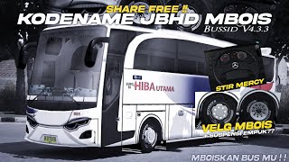 FREE!!🔥SHARE KODENAME ACC JBHD MBOIS || BUSSID V4.3.3 || MBOISKAN BUSMU😋