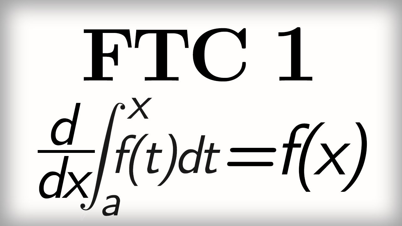 8.3 The Fundamental Theorem Of Calculus -- Part 1 - YouTube