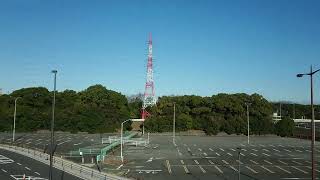 【車窓】名鉄ミュースカイ 朝の名古屋方面 常滑〜太田川駅 ドアカットアナウンスあり