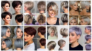 2026 Top TRENDING latest 200+ Short Stacked Bob pixie haircut today fashion #hairstyle