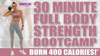 30 Minute FULL BODY HOME GYM STRENGTH BOOTCAMP! 🔥Burn 400 Calories!* 🔥Sydney Cummings