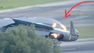 C17 Compressor STALL + Loud Reverse at Lisbon Airport - Indian Air Force