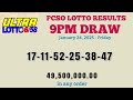 lotto result today 9pm draw january 24 2025 swertres ez2 pcso