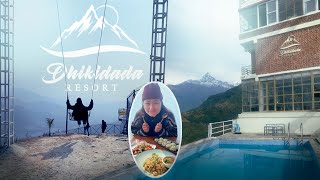 LUNCH WITH HER AT DHIKI-DADAH RESORT | POKHARA | NEPAL🇳🇵