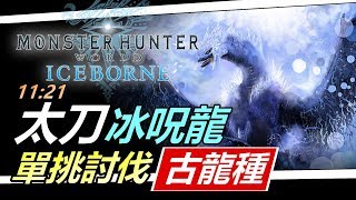 【 MHWI 冰呪龍】單挑討伐 氣刃連環 | 武器: 太刀 操作示範【Monster Hunter: World Iceborne 魔物獵人世界 冰原 | PS4  中文 Gameplay 】