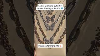 Real Diamond Ladies Butterfly Chains by Ijaz Jewelers