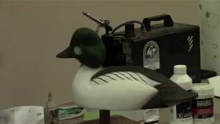 Part 2   Tom Flemming demonstrates painting a goldeneye decoy   Sept 2019