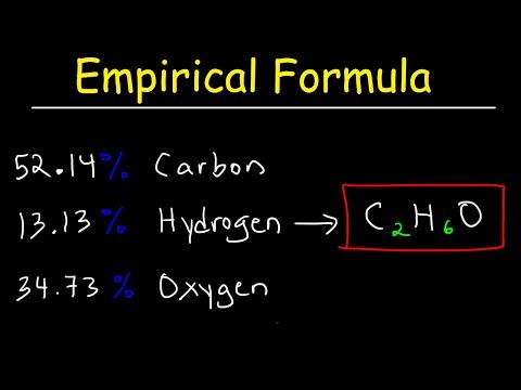 How do you find the empirical formula of a substance?