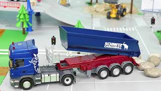 Tractor, Fire Truck, Excavator, Garbage Trucks & Police Cars Construction Toy Vehicles for Kids
