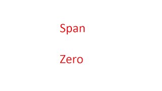 Span   Zero