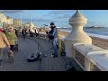 Great Sunny Day! Found Laszlo Jakab - Freelance Musician busking in Brighton Beach.