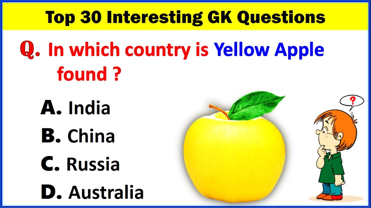 Top 30 Important Gk Question And Answer | Gk Questions And Answers | Gk ...