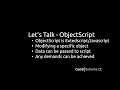 Let's Talk ObjectScript