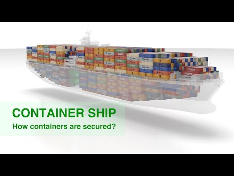 How a container ship secures containers – design, security, container tracking