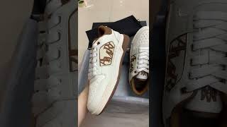 AMIRI Men's Logo Leather Classic Low top Trainers In White Brown From Supkicks #shorts