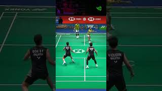 Longest rally! (60 shots) Goh/Izzuddin vs Alfian/Ardianto | Arctic Open 2024 QF #shorts #badminton