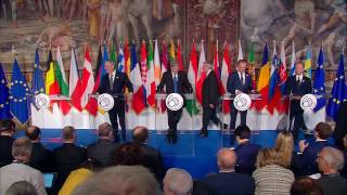 #EU60 Conferenza stampa di Gentiloni, Muscat, Tajani, Juncker e Tusk