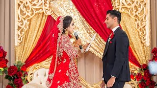 Bride's emotional wedding vows brings everyone to tears | Reza & Puja | Indian & Pakistani Wedding