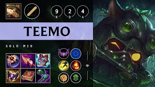 Teemo Mid vs Gnar: Triple Kill, Rampage - EUW Master Patch 14.24