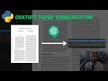 Summarize Papers with Python and ChatGPT