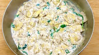 Easy Sauce Recipe for ravioli | Ravioli in Creamy Garlic Butter Sauce