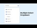 Multiple Select Dropdown With Checkbox Using HTML CSS and JavaScript