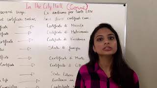 Why do we go In the city hall? Perché andiamo al comune? || italian classes with Amita~learn italian