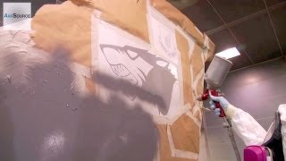 Painting an F-16 Jet