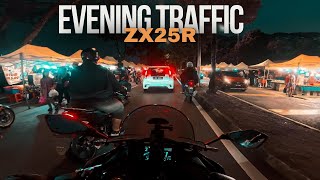 POV RIDE - evening traffic in KL | PURE SOUND KAWASAKI ZX25R | KUALA LUMPUR | 4K | INSTA360 | DJI |