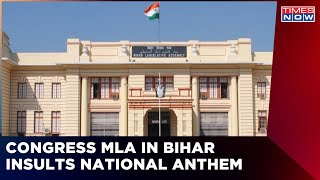 Bihar Congress MLA Abidur Rahman Remains Seated During National Anthem, BJP Sees Red | Times Now