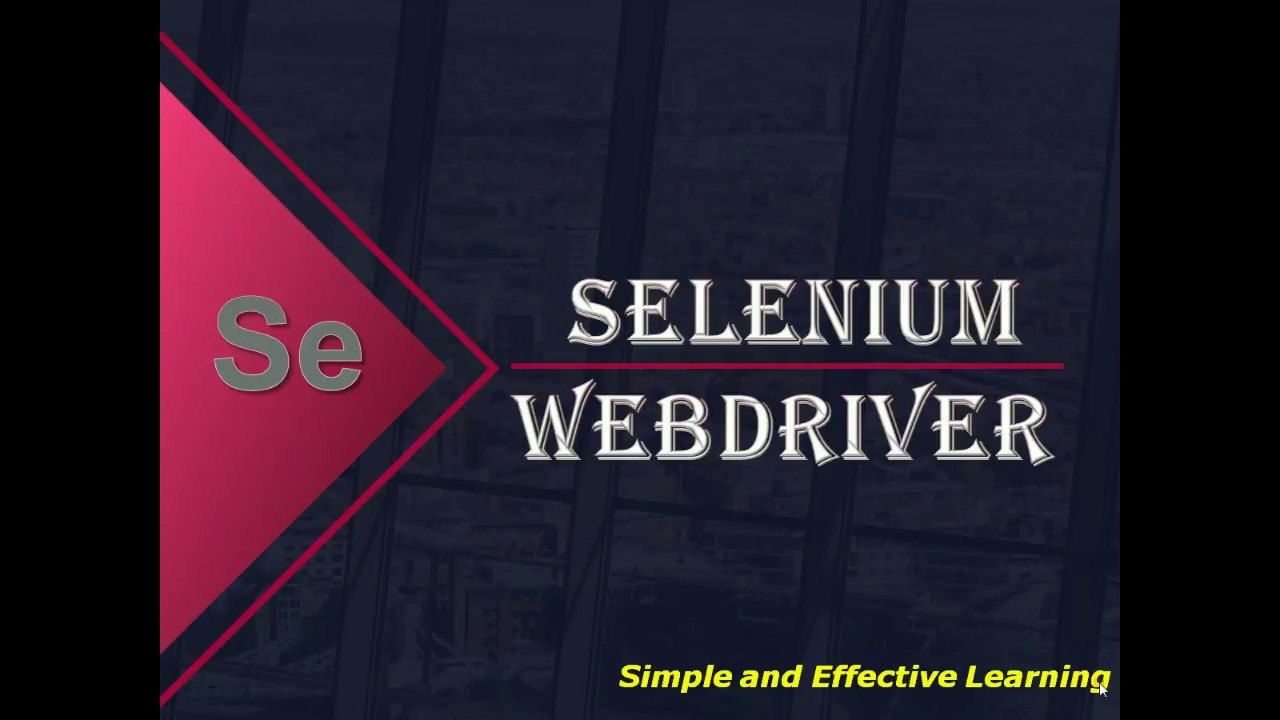 Selenium WebDriver || Selenium Tutorial For Beginner || WebDriver ...