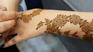 Arabic traditional henna design ll gulf henna naqsha ll khaleeji henna design for beginners ll DIY