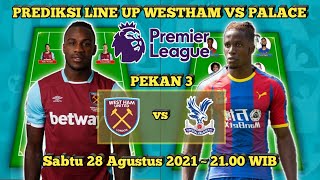 Prediksi Westham vs Crystal Palace Pekan 3 Liga Inggris 2021/2022 | starting line up
