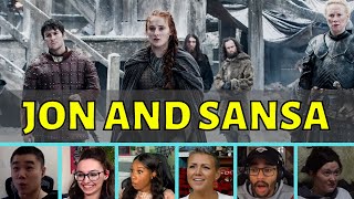 Reactors Reaction to SANSA STARK and JON SNOW | Game of Thrones 6x4 | Book of the Stranger