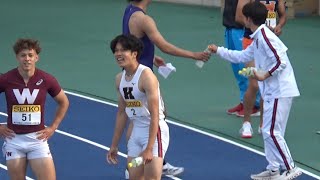 予選・決勝 男子100m 対抗 東京六大学対抗陸上2024