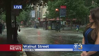 Several Streets Shut Down In Center City Due To Water Main Break