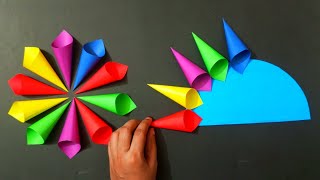 Wall Wanging Craft Ideas With Paper Easy / Flower Making With Paper Simple