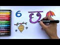 learn hindi alphabet chh हिंदी अक्षर छ बनाना सीखें छ से शब्द words and objects with hindi छ