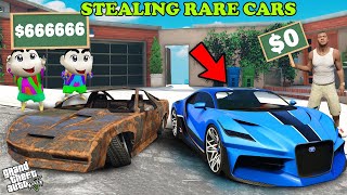 FRANKLIN AND SHINCHAN STEALING SUPERCAR IN LOS SANTOS GTA 5 | BLUE GANG VS GREEN GANG | GTA6 VS GTA5