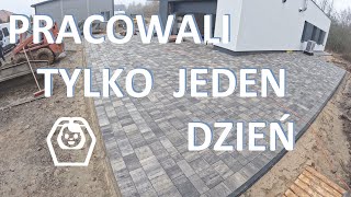 Tylko jeden dzień w pracy 🙆‍♂️ Kostka IDEO na podjeździe. straszy mimą -4 #brukarzbydgoszcz #paving