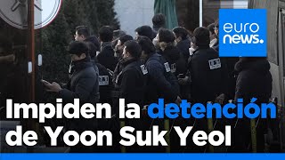 La seguridad del presidente de Corea del Sur frena su detención tras enfrentarse a los agentes