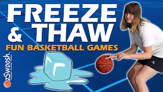 Fun BASKETBALL Drills for Kids - 🧊 Freeze and Thaw 🔥 (Dribbling Game)