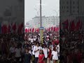 Cuban president leads pro-Palestine march in Havana.