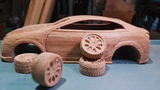Maka Honda car from wood carving #wood #ndwoodworking #woodwood #woodworkingart
