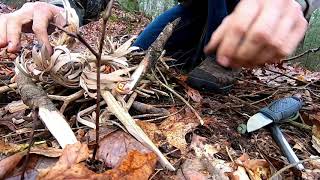 How to start a fire in wet weather with a farro rod with no dry tinder.