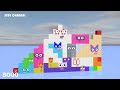 numberblocks step squad new 1 to 190000 biggest the amazing step squad numberblocks huge