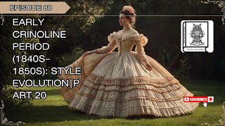 Early Crinoline Period (1840s–1850s): style evolution|part 20. #fashionhistory #history #viralvideo